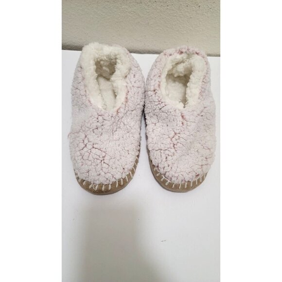 Lemon Womens Sherpa Fleece Slippers In Light Pink Size M - Picture 1 of 4